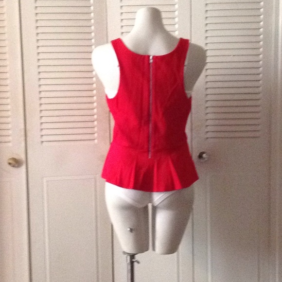 Two Piece Black Express Skirt/Red Peplum Tank Top - Picture 4 of 4